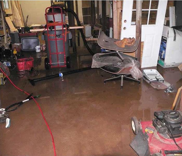 Storm Flooding - Before shot basement flooding